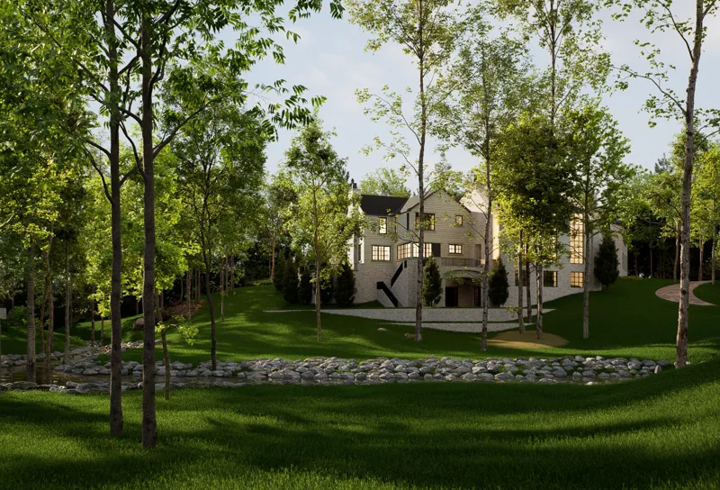 Residence among mature trees